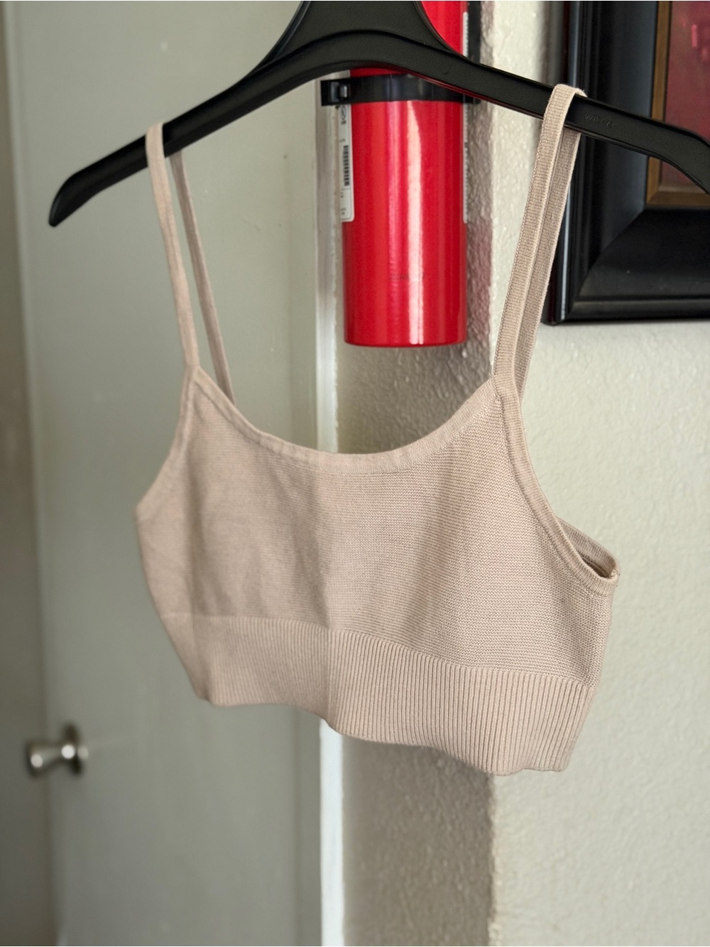 H&M Beige Ribbed Crop Tank Top - Picture 6 of 6